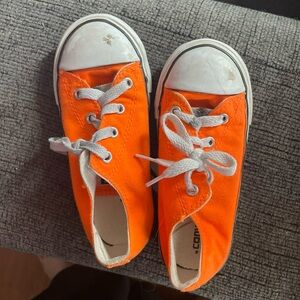 Boys orange converse size 10